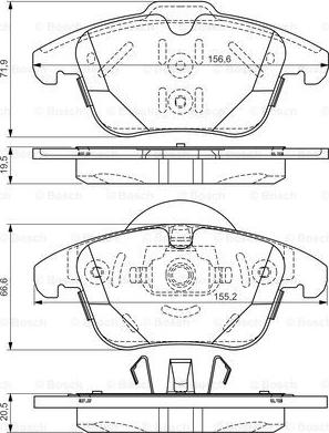 BOSCH 0 986 TB3 192 - Kit de plaquettes de frein, frein à disque cwaw.fr