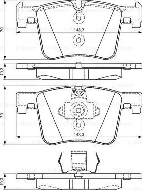 BOSCH 0 986 TB3 149 - Kit de plaquettes de frein, frein à disque cwaw.fr