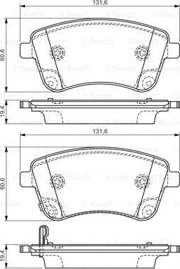 BOSCH 0 986 TB3 156 - Kit de plaquettes de frein, frein à disque cwaw.fr