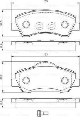 BOSCH 0 986 TB3 158 - Kit de plaquettes de frein, frein à disque cwaw.fr