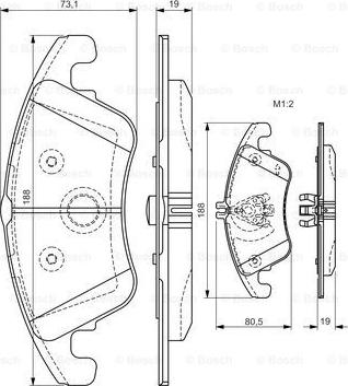 BOSCH 0 986 TB3 152 - Kit de plaquettes de frein, frein à disque cwaw.fr