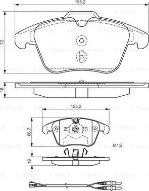 BOSCH 0 986 TB3 169 - Kit de plaquettes de frein, frein à disque cwaw.fr