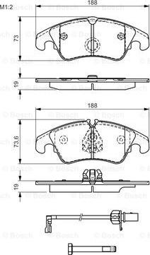 BOSCH 0 986 TB3 165 - Kit de plaquettes de frein, frein à disque cwaw.fr