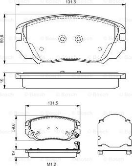 BOSCH 0 986 TB3 168 - Kit de plaquettes de frein, frein à disque cwaw.fr