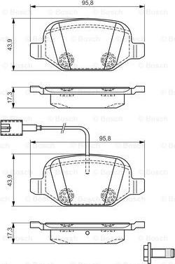 BOSCH 0 986 TB3 162 - Kit de plaquettes de frein, frein à disque cwaw.fr