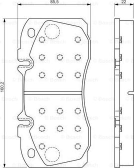 BOSCH 0 986 TB3 167 - Kit de plaquettes de frein, frein à disque cwaw.fr