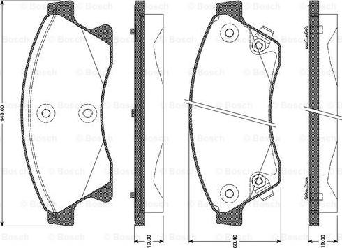 BOSCH 0 986 TB3 104 - Kit de plaquettes de frein, frein à disque cwaw.fr