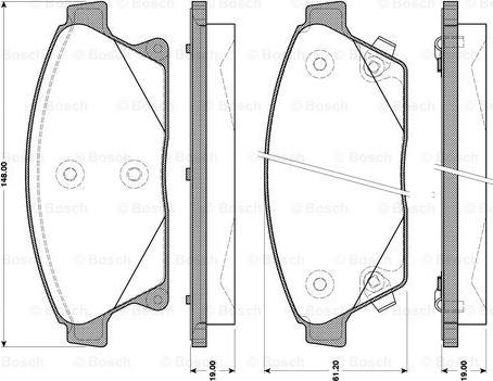 BOSCH 0 986 TB3 103 - Kit de plaquettes de frein, frein à disque cwaw.fr