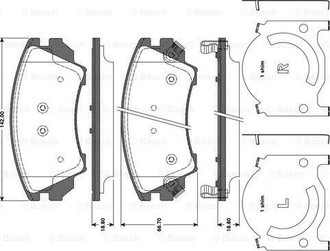 BOSCH 0 986 TB3 107 - Kit de plaquettes de frein, frein à disque cwaw.fr