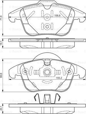 BOSCH 0 986 TB3 184 - Kit de plaquettes de frein, frein à disque cwaw.fr