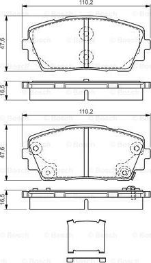 BOSCH 0 986 TB3 187 - Kit de plaquettes de frein, frein à disque cwaw.fr