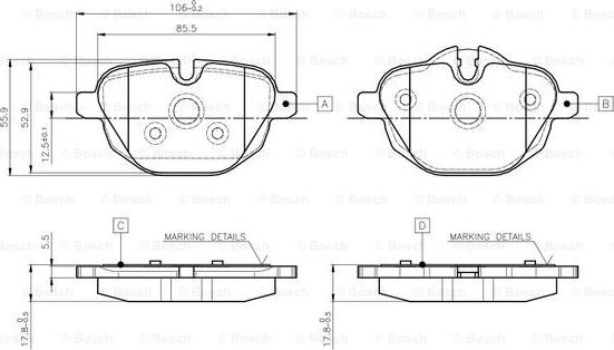 BOSCH 0 986 TB3 139 - Kit de plaquettes de frein, frein à disque cwaw.fr