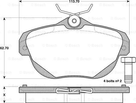 BOSCH 0 986 TB3 131 - Kit de plaquettes de frein, frein à disque cwaw.fr