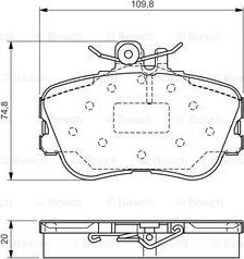 BOSCH 0 986 TB3 174 - Kit de plaquettes de frein, frein à disque cwaw.fr