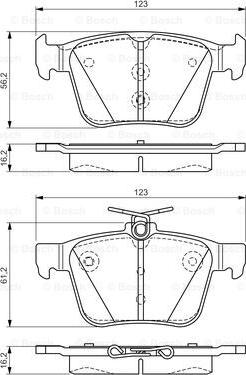 BOSCH 0 986 TB3 176 - Kit de plaquettes de frein, frein à disque cwaw.fr