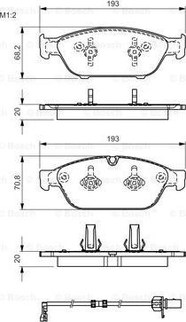 BOSCH 0 986 TB3 178 - Kit de plaquettes de frein, frein à disque cwaw.fr