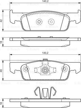 BOSCH 0 986 TB3 172 - Kit de plaquettes de frein, frein à disque cwaw.fr