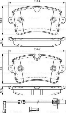 BOSCH 0 986 TB3 177 - Kit de plaquettes de frein, frein à disque cwaw.fr