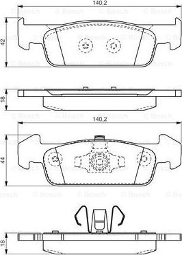 BOSCH 0 986 TB3 209 - Kit de plaquettes de frein, frein à disque cwaw.fr