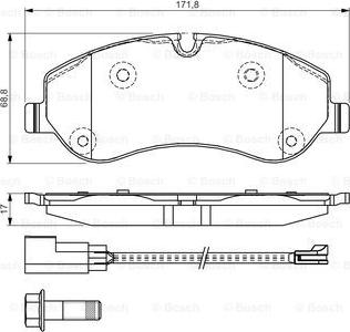 BOSCH 0 986 TB3 205 - Kit de plaquettes de frein, frein à disque cwaw.fr