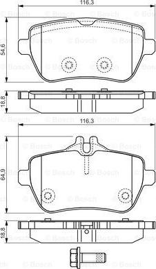 BOSCH 0 986 TB3 208 - Kit de plaquettes de frein, frein à disque cwaw.fr