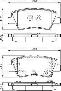 BOSCH 0 986 TB3 203 - Kit de plaquettes de frein, frein à disque cwaw.fr