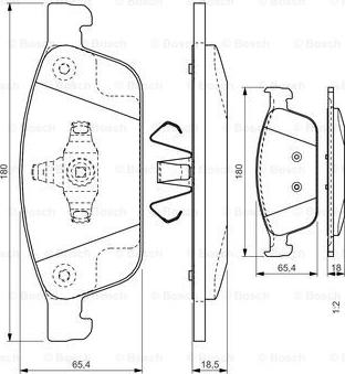 BOSCH 0 986 TB3 207 - Kit de plaquettes de frein, frein à disque cwaw.fr