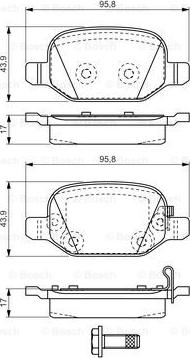 BOSCH 0 986 TB3 216 - Kit de plaquettes de frein, frein à disque cwaw.fr