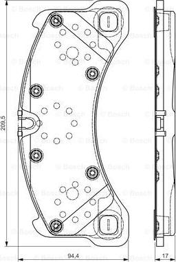 BOSCH 0 986 TB3 217 - Kit de plaquettes de frein, frein à disque cwaw.fr