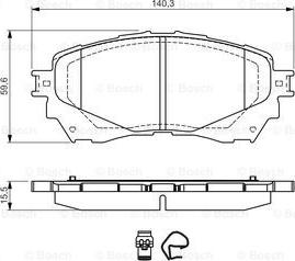 BOSCH 0 986 TB3 230 - Kit de plaquettes de frein, frein à disque cwaw.fr