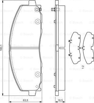 BOSCH 0 986 TB3 225 - Kit de plaquettes de frein, frein à disque cwaw.fr