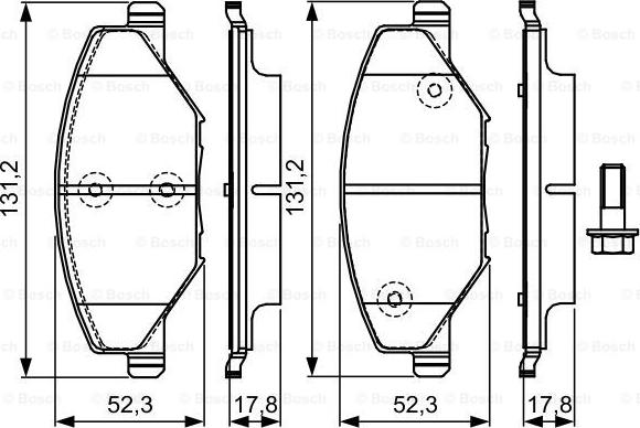 BOSCH 0 986 TB3 220 - Kit de plaquettes de frein, frein à disque cwaw.fr