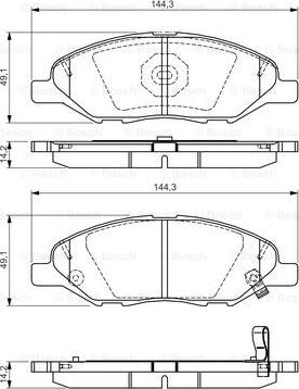 BOSCH 0 986 TB3 228 - Kit de plaquettes de frein, frein à disque cwaw.fr