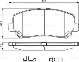 BOSCH 0 986 TB3 222 - Kit de plaquettes de frein, frein à disque cwaw.fr