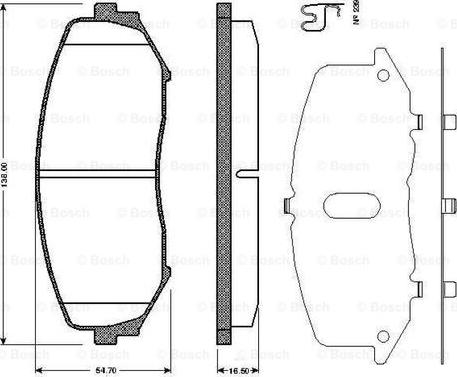 BOSCH 0 986 TB2 941 - Kit de plaquettes de frein, frein à disque cwaw.fr