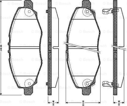 BOSCH 0 986 TB2 943 - Kit de plaquettes de frein, frein à disque cwaw.fr