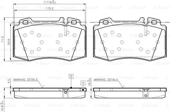 BOSCH 0 986 TB2 958 - Kit de plaquettes de frein, frein à disque cwaw.fr