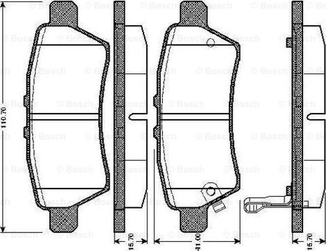 BOSCH 0 986 TB2 969 - Kit de plaquettes de frein, frein à disque cwaw.fr