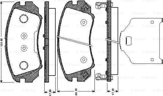 BOSCH 0 986 TB2 963 - Kit de plaquettes de frein, frein à disque cwaw.fr