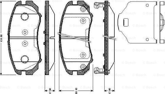 BOSCH 0 986 TB2 962 - Kit de plaquettes de frein, frein à disque cwaw.fr