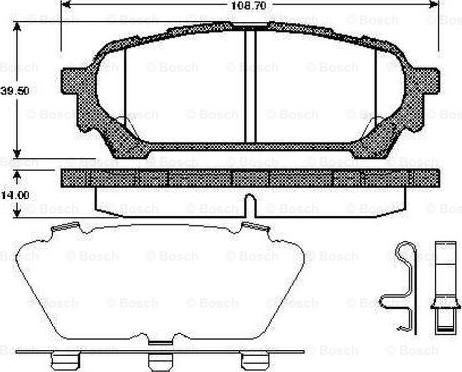 BOSCH 0 986 TB2 967 - Kit de plaquettes de frein, frein à disque cwaw.fr