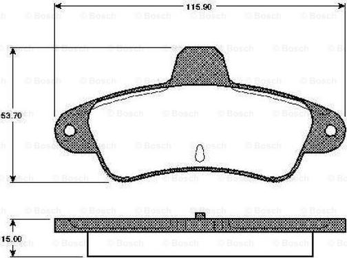 BOSCH 0 986 TB2 911 - Kit de plaquettes de frein, frein à disque cwaw.fr