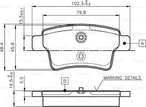 BOSCH 0 986 TB2 980 - Kit de plaquettes de frein, frein à disque cwaw.fr