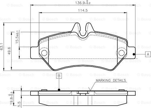 BOSCH 0 986 TB2 981 - Kit de plaquettes de frein, frein à disque cwaw.fr