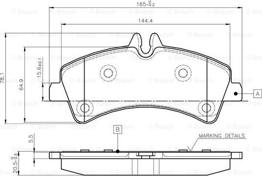 BOSCH 0 986 TB2 982 - Kit de plaquettes de frein, frein à disque cwaw.fr