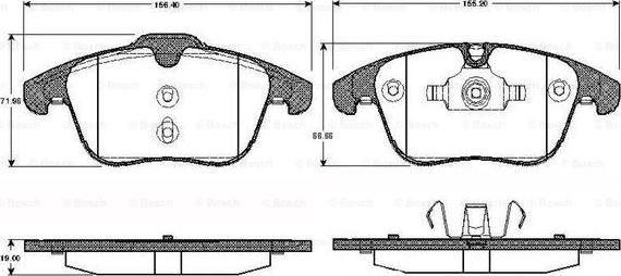 BOSCH 0 986 TB2 939 - Kit de plaquettes de frein, frein à disque cwaw.fr