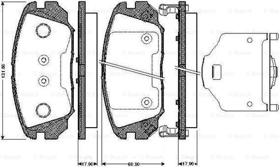 BOSCH 0 986 TB2 933 - Kit de plaquettes de frein, frein à disque cwaw.fr