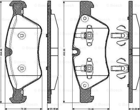 BOSCH 0 986 TB2 928 - Kit de plaquettes de frein, frein à disque cwaw.fr