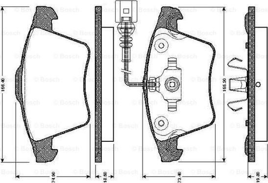 BOSCH 0 986 TB2 922 - Kit de plaquettes de frein, frein à disque cwaw.fr