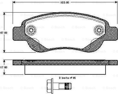 BOSCH 0 986 TB2 927 - Kit de plaquettes de frein, frein à disque cwaw.fr